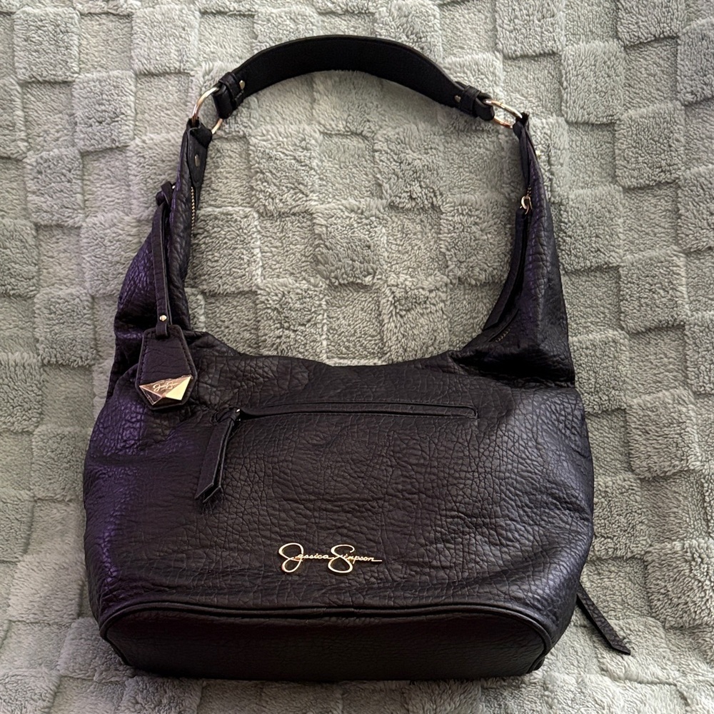 Jessica Simpson Textured Black Hobo Bag